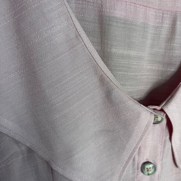 3/$25 Maeve Anthropologie Baby Pink Tortoise Shell Blouse - Picture 10 of 10